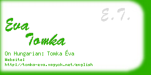 eva tomka business card